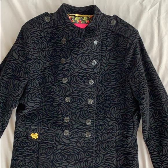 Betsey Johnson Jackets & Blazers - Black Wool Blend Betsey Johnson Mid-Length Coat